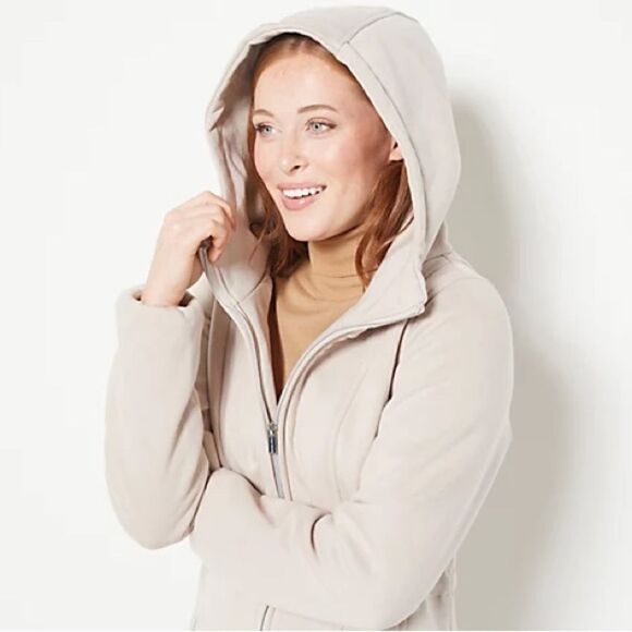 Susan Graver Fashion Fleece Hooded Jacket - Picture 2 of 5